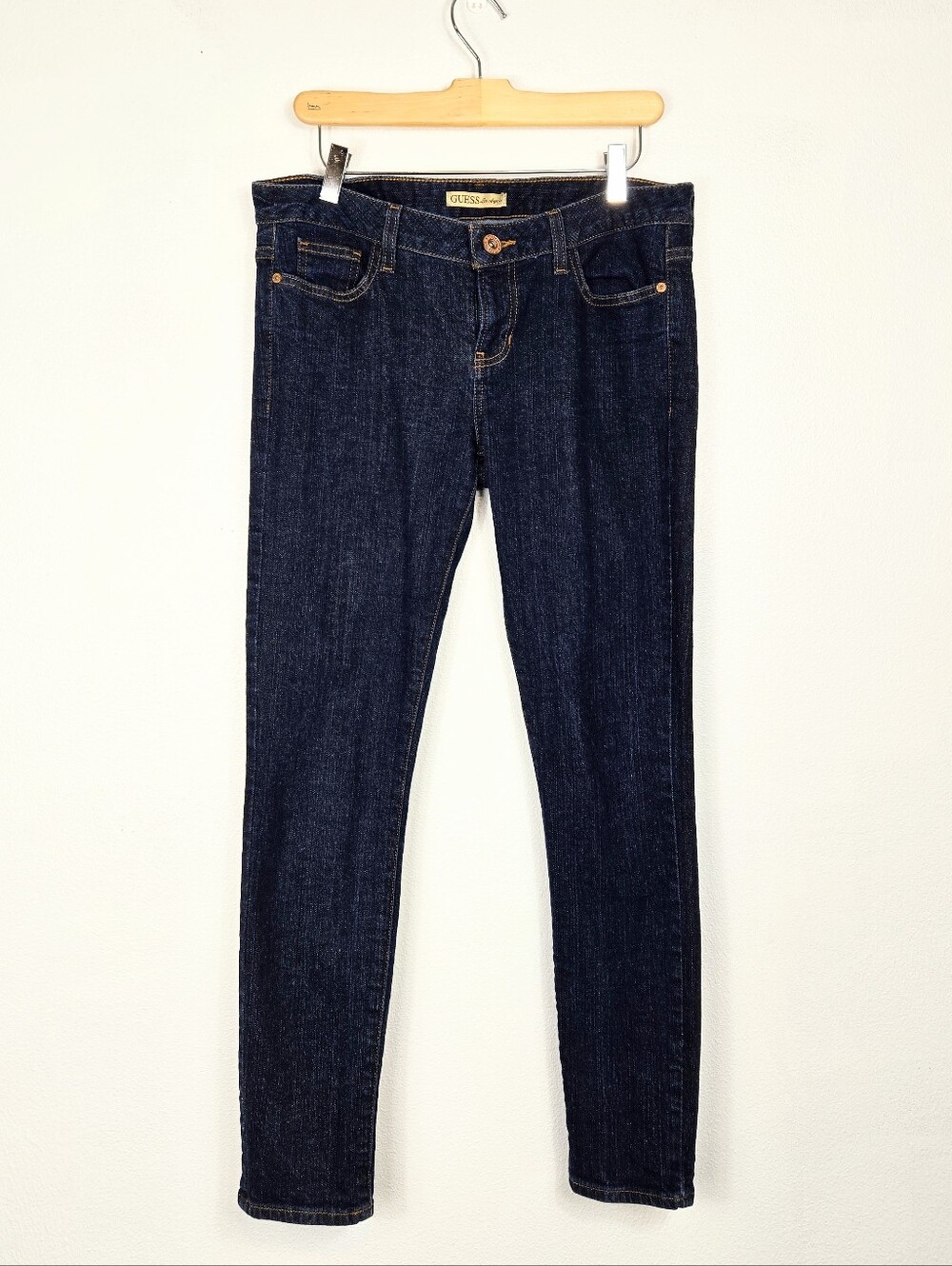 Guess Denim Jeans Straight Skinny Jeans  Dark Blue Size 31